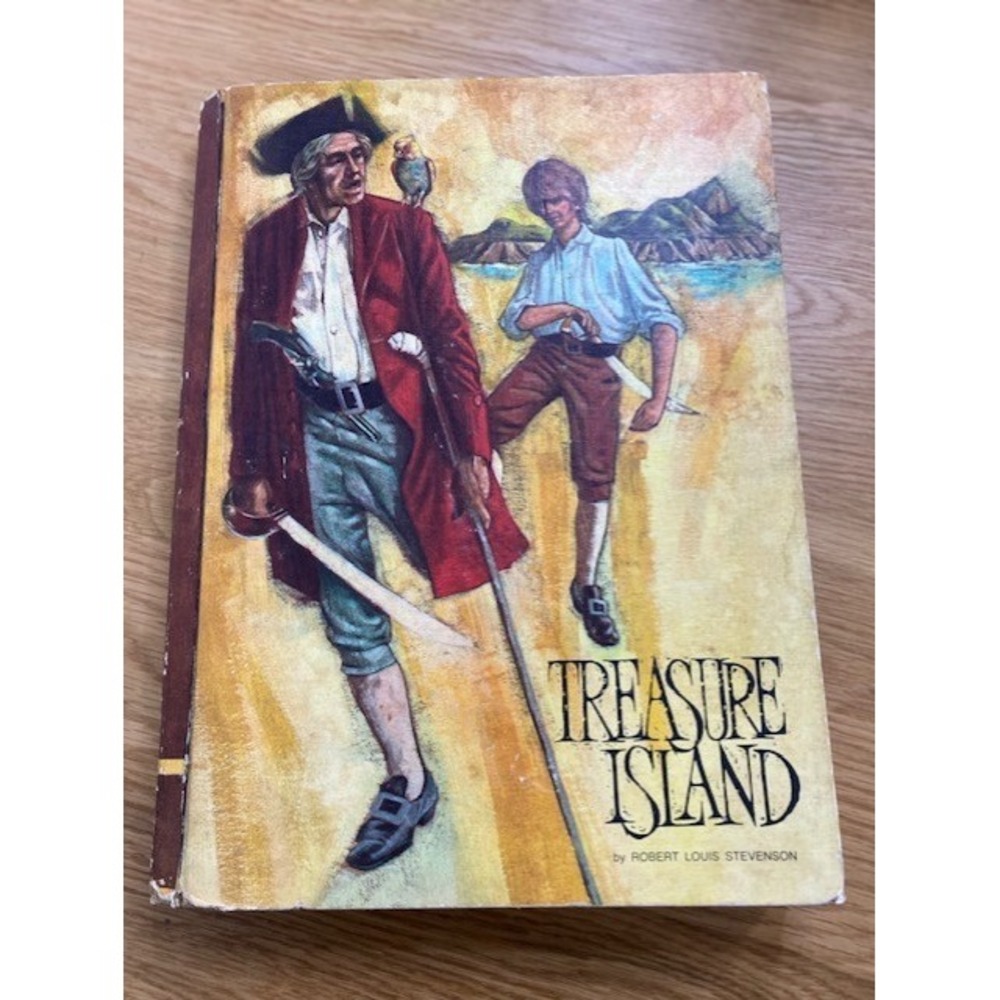 Classic Press Treasure Island Book Kids Multicolor Good 1968 Educator Library